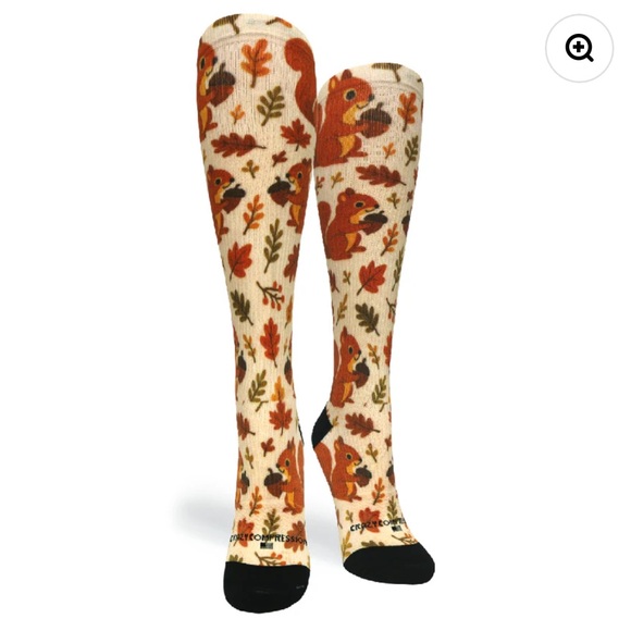 Compression Socks Squirrel Pattern - Picture 3 of 4